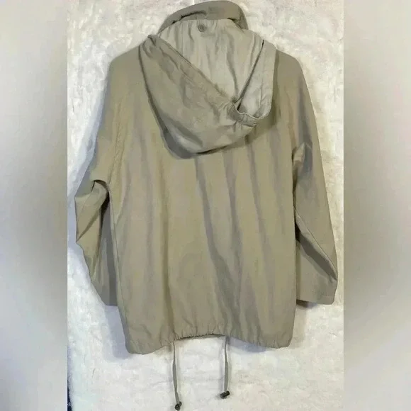 London Fog Womens XSP Tan Beige Lightweight Hooded Jacket Pockets *Flaw - Picture 2 of 9